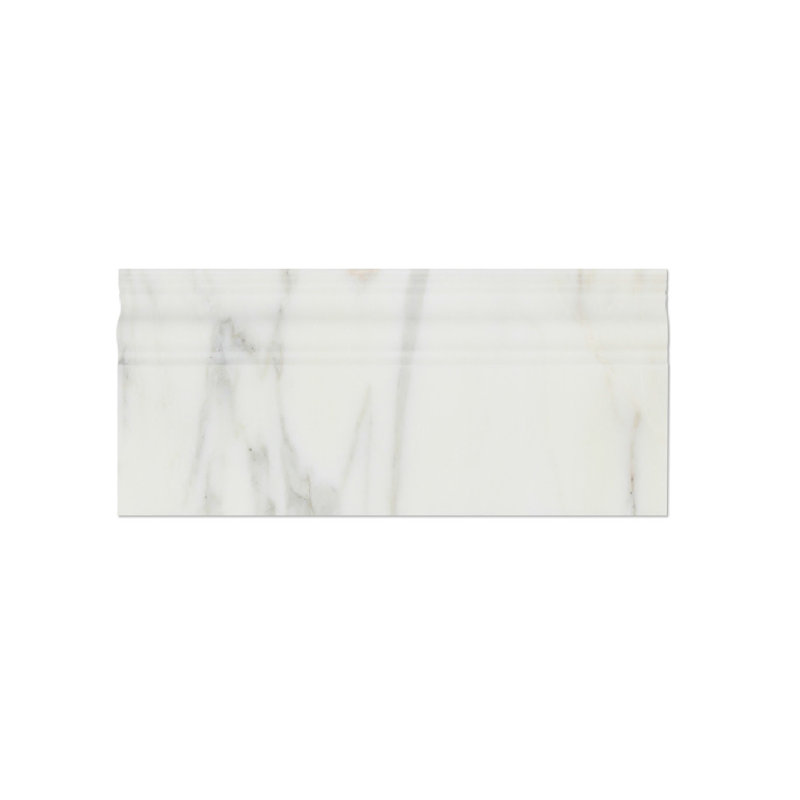 Calacatta Gold 4 3/4" X 12" Marble Look Wall Baseboard
