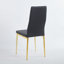 Ensemble de 4 chaises, couleur dorée, siège noir-526164235