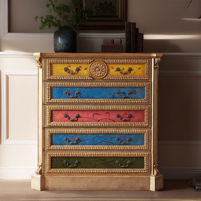 Commode décorative peinte de style campagne américaine