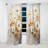 Beige And Blue Seasonal Flowers Collage - Traditional Velvet Curtain - Room Darkening - 1 panel-107587549
