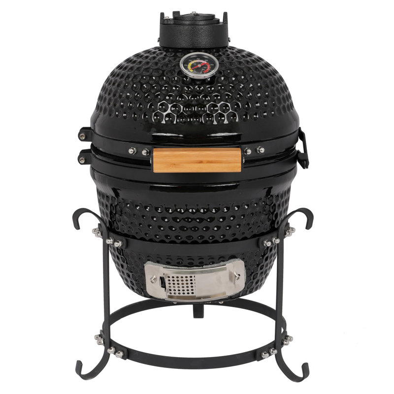 Blue Elephant 38.9cm W Kamado Charcoal Grill, Black