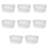 Sterilite 9.5 x 6.5 x 4 Inch Clear Open Storage Bin with Carry Handles (16 Pack)
