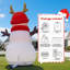 Bonhomme de neige gonflable géant de 26 pi Wellcomer - Décoration de Noël