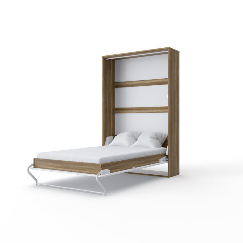 Valcour Bed, European Small Double (120 x 200cm), Oak/White Matt