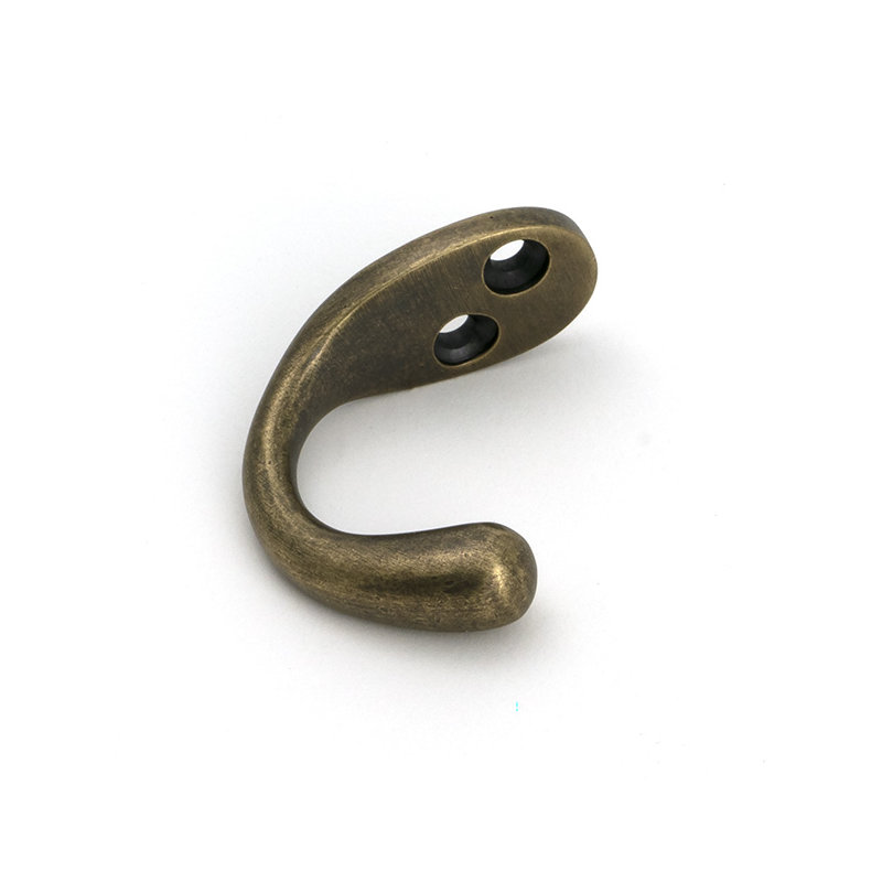 Celtic Brass Wall Hook, Burnished Brass, 4.5" H x 1.9" W x 1.73" D