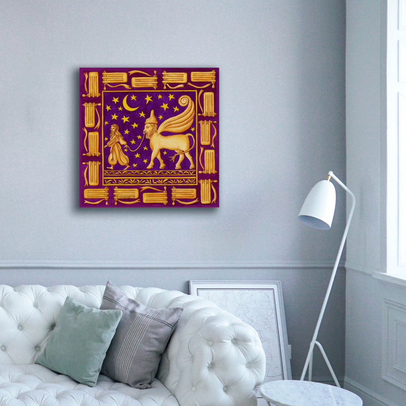 Art mural sur toile Trinx «l'année juive pourim» par Andrea Strongwater, H 37 po x l 37 po x P 1,5 po