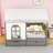 Full Size Wooden House-Shaped Bed With Charging Board, Shelf, Drawers And LED Strip-1848593049