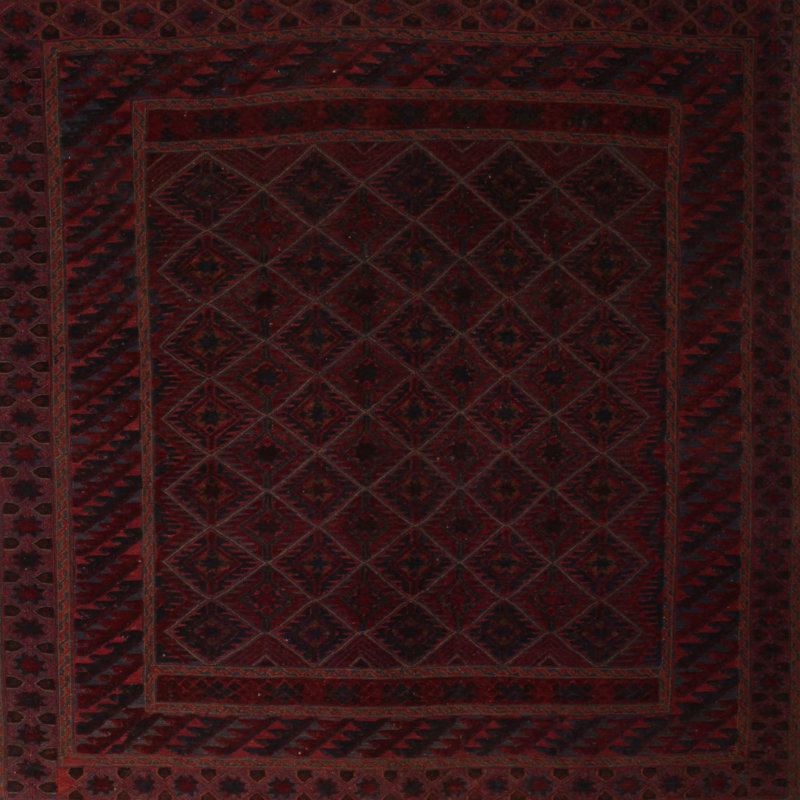 Tapis brun Southwestern, Carré 7 pi