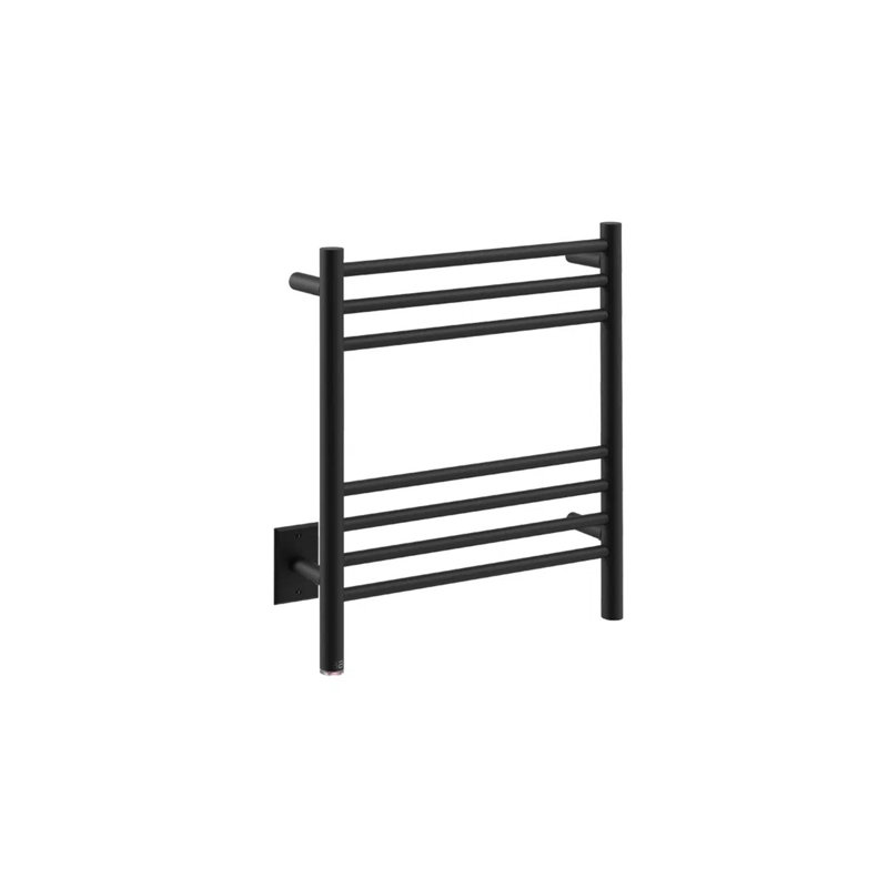 Natural Wall Mounted Towel Rack, Matte Black, 23" H x 20" L x 4.5" D