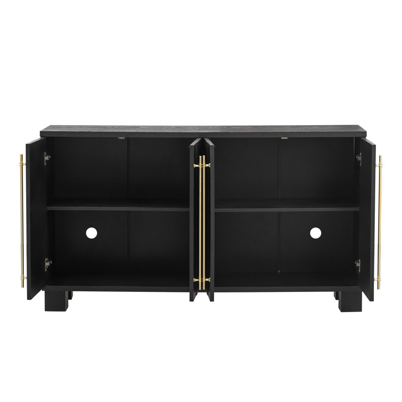 Buffet avec rangement, Noir
