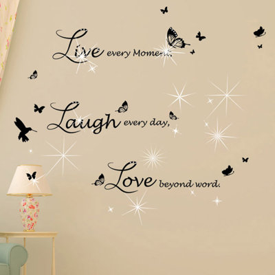 Text & Numbers Non-Wall Damaging Wall Decal