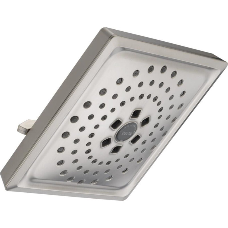 Rain Adjustable Shower Head with H2Okinetic Technology, Lumicoat Stainless