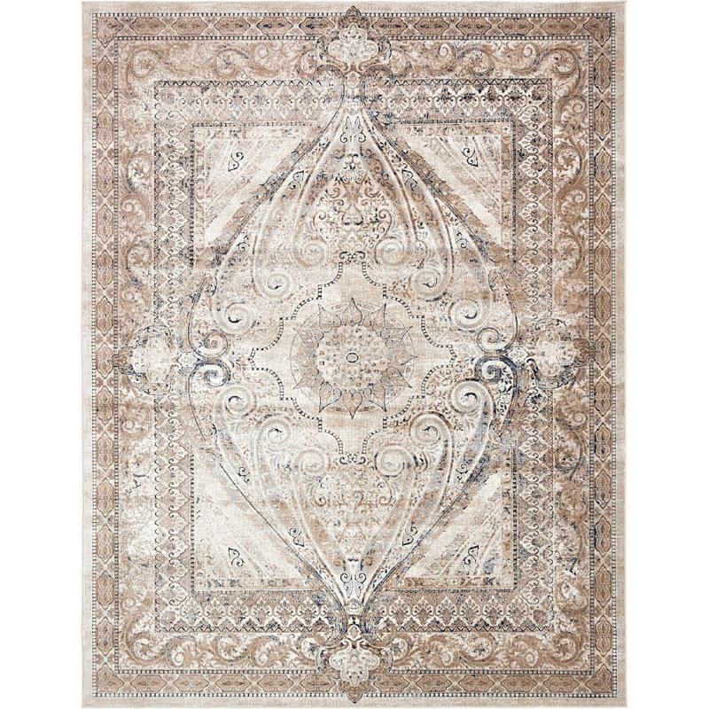 Parrado Ikat Indoor Rug, Rectangle 8' x 10'