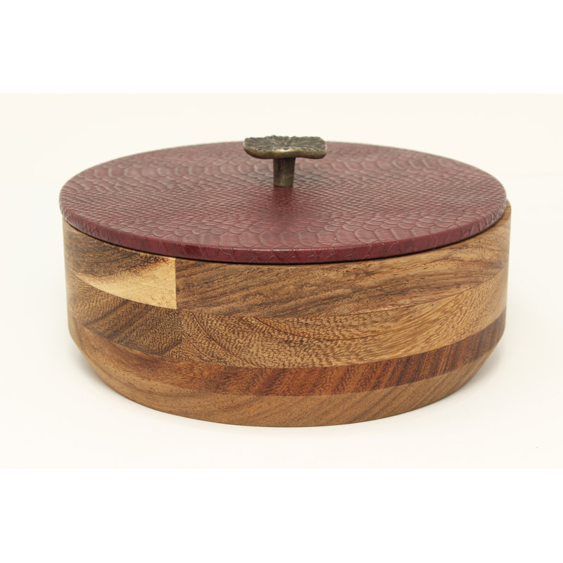 Porte-tortilla en bois rouge