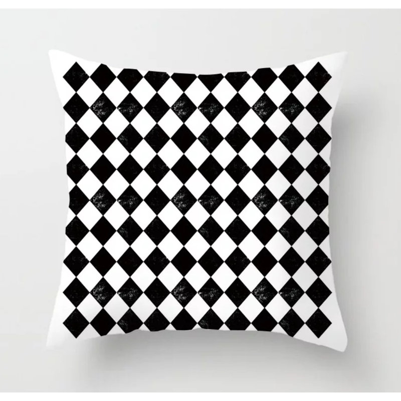 Kearna Black/White Cushion Cover, Chequered