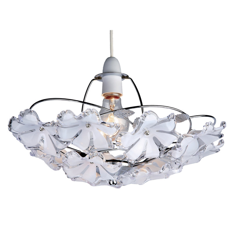 20cm H Plastic Bowl Pendant Shade ( Screw On ) in White