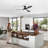 52 Inch Flush Mount Smart Dc Ceiling Fan With Light And Remote Control, Reversible 3-Abs Blades For Year-Round Comfort-1030724884