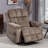 Dual Motor Chenille Power Lift Chair Lay Flat Recliner with Massage and Heating,400LBS-846517657