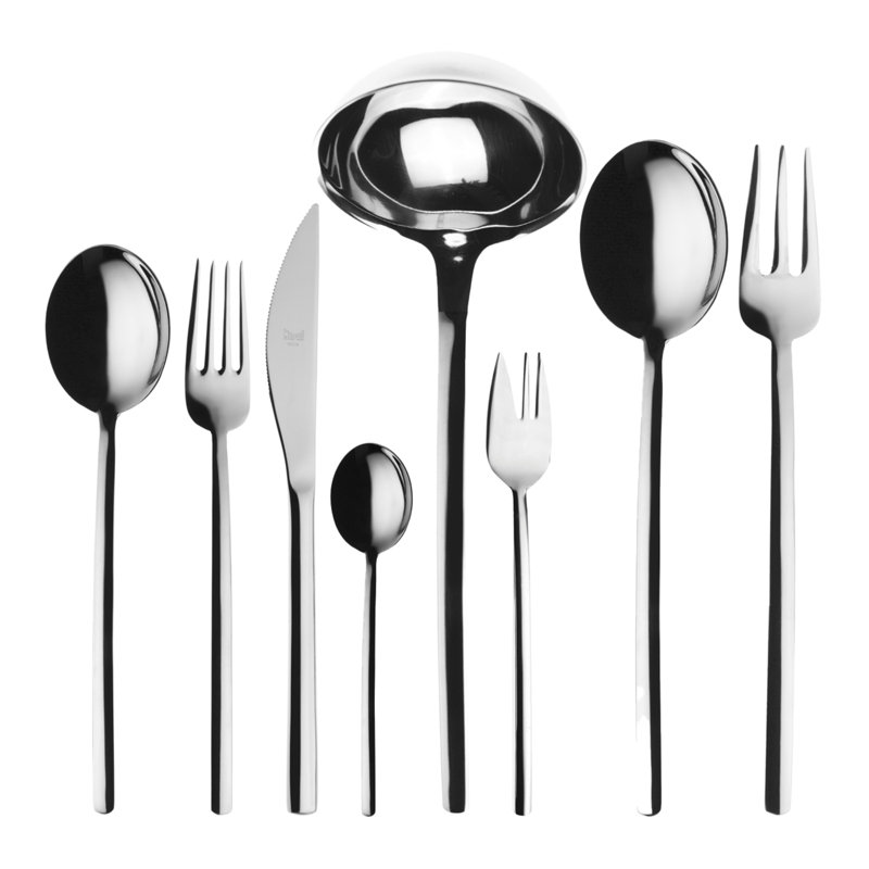 Due 63 - Piece Stainless Steel Flatware Set - Service for 12, Silver