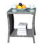 Table basse avec patio extérieur en verre trempé transparent