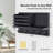 Decorative Wooden Mail Holder and Key Shelf with Mounting Hardware-110439012