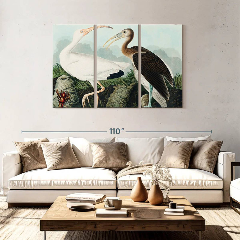 Brampt White Ibis, 48" H x 74" W