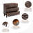 Modern 3 Drawer Wood Dresser With Wave Drawer Fronts In Brown-332875204