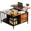 Table basse à plateau relevable avec style, hauteur réglable de 31,5 po, compartiment caché pour consoles de jeux, 3 livres à tablettes ouvertes, capacité de 110 lb, table carrée à assemblage rapide, couvertures de rangement et collations,