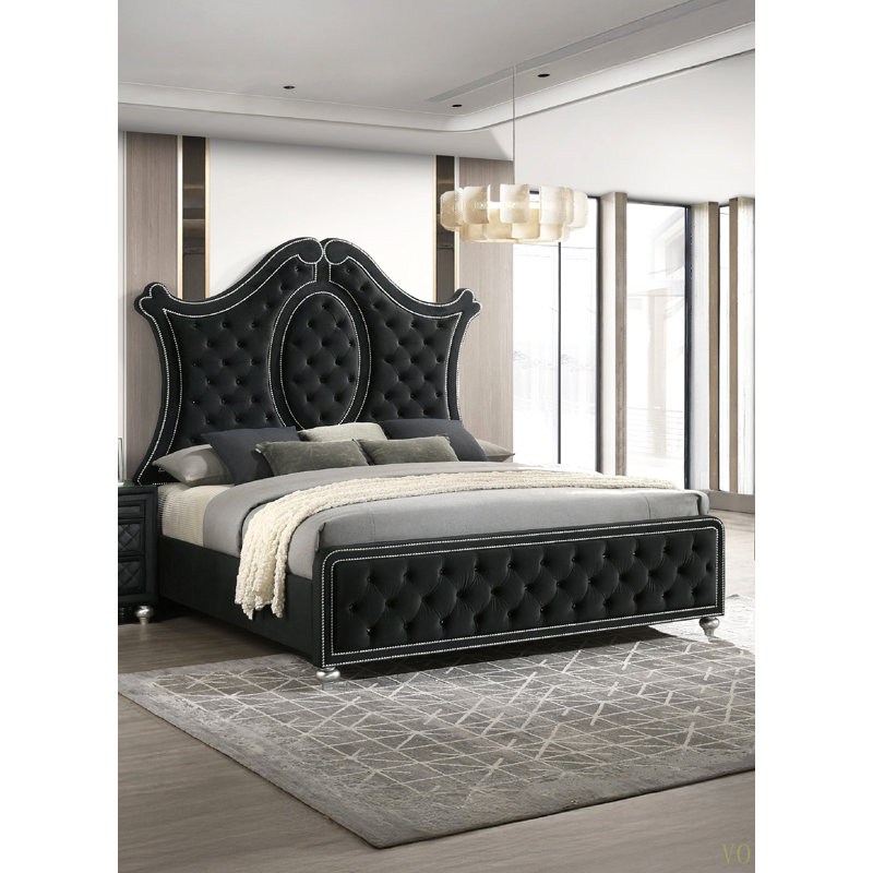 Tête de lit capitonnée 1Pc, Noir, noir, noir, noir, Très grand lit