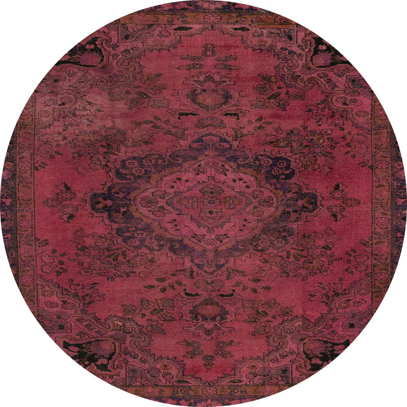 Abstract Indoor Rug, Round 5'