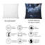 Rectangle, pleine lune dans un ciel nocturne nuageux - Coussin décoratif imprimé moderne