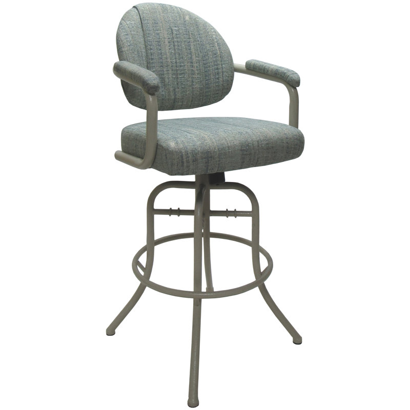 Tabouret de bar pivotant 30 po Cathee, Beige, Gris