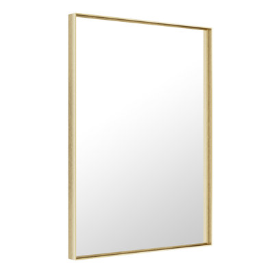 Molly Tempered Glass and Metal Framed French Cleat Mounted Wall Bathroom / Vanity Mirror