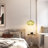 1 - Light LED Green Glass Pendant Light
