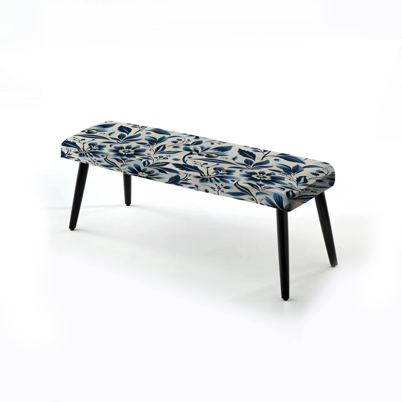 Banc noir rembourré Nordic