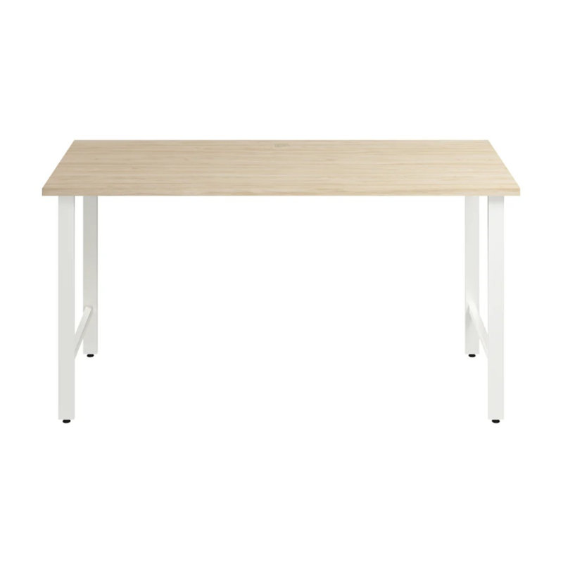 60 "Bureau d'écriture moderne en bois et métal, table d'ordinateur de bureau à domicile avec cadre robuste