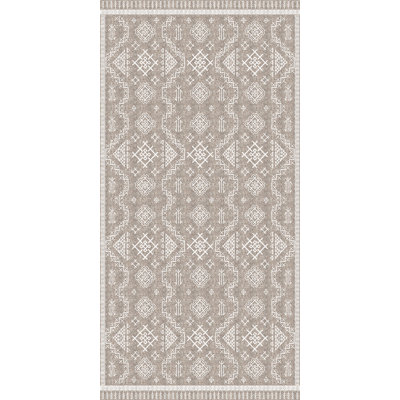 Aztec White Cushioned Kitchen Mat