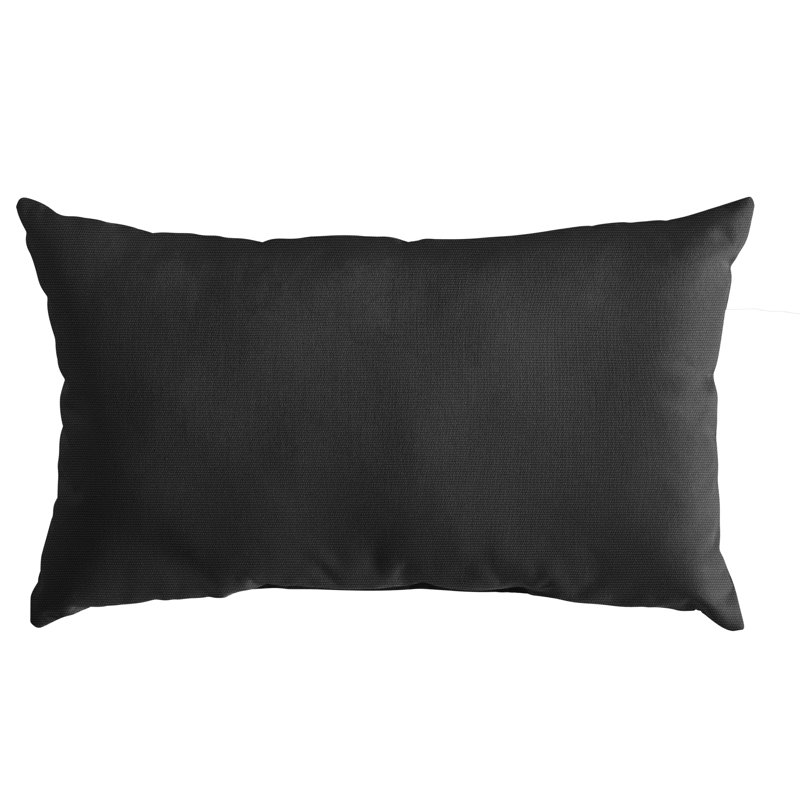 Coussin décoratif , 12 po x 24 po, Noir