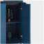 Bibliothèque de rangement haute avec porte en verre mat avec tablettes réglables, 4 armoires en panneau de fibres à densité moyenne, convenant au salon ou à la chambre à coucher