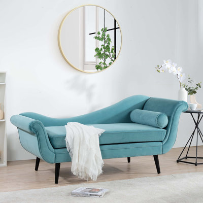 Chaise longue avec accoudoirs à volutes