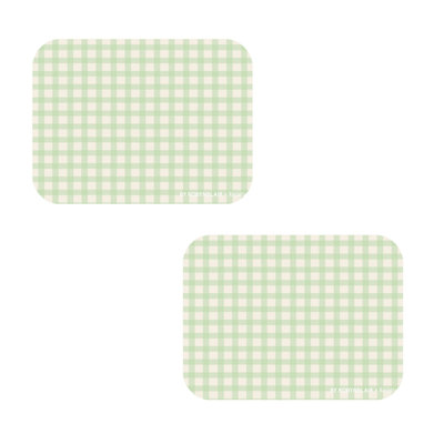 2 Placemats | Coral Gingham | by robynblair