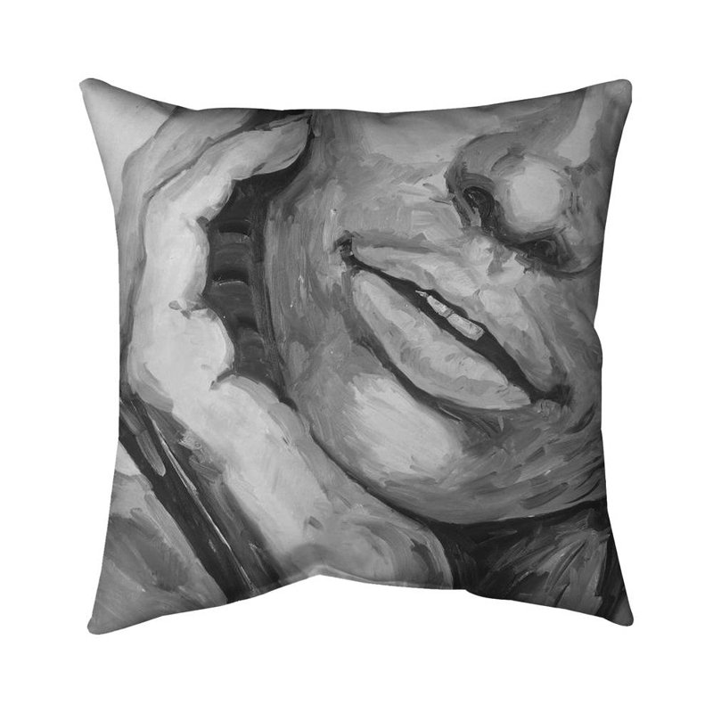 Gray Livingroom poly twill throw pillow – Poly Twill Throw Pillow with Insert, Double-Sided Print