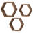 Emeria 3 Piece Hexagon Floating Shelf-633166845