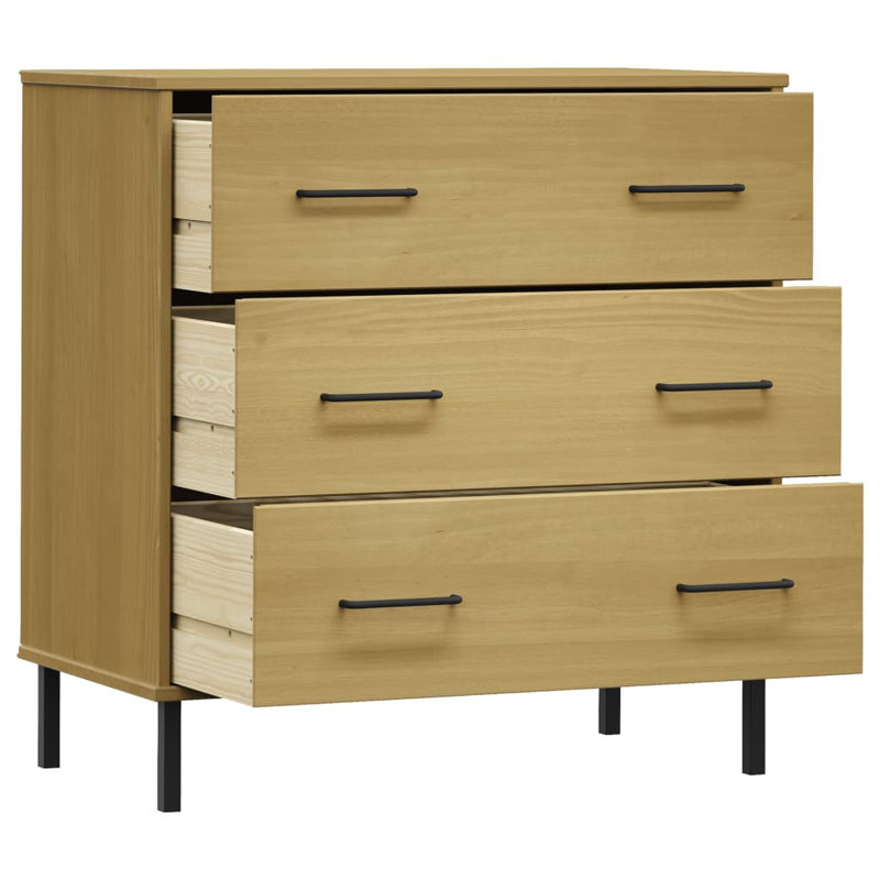 Keerti 77cm Solid Wood Sideboard, Brown