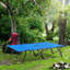 Lit de camp pliant pour 2 personnes pour adultes, lit de camp portatif extérieur extra large de 50 po avec sac de transport, lit de camping surélevé, plage, bleu-1100018707