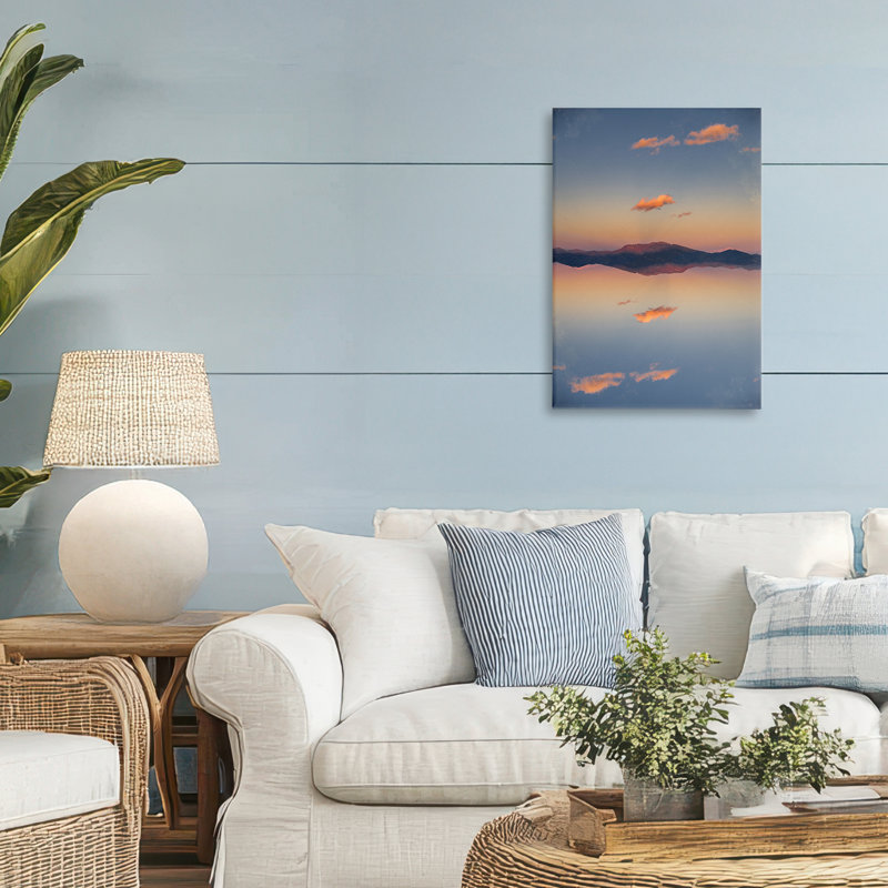 Toile à symétrie verticale Sunset, conception par Robin Vandenabeele, H 24 po x l 16 po