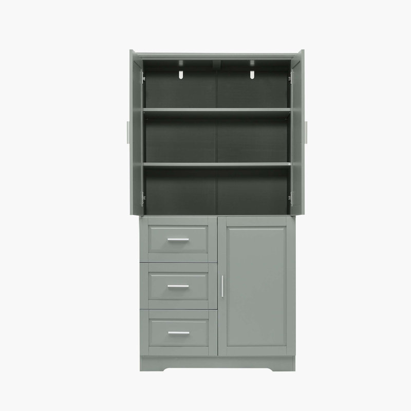 Semele MDF Bathroom Cabinet, Light Green