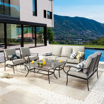 Grajeda 7 - Person Patio Conversation Set with Cushions