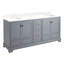 Quen 72" Freestanding Double Basin Vanity Set with Cabinet, Vanity Top, and Oval Undermount Sinks-233081537-232991332-232991335
