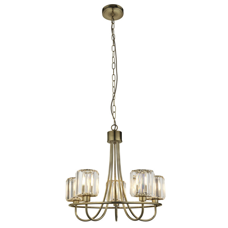 Ampelius 5 - Light Waggon Wheel Chandelier